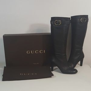 Gucci Black Boots W/Orig Box + Dust Cover US 10